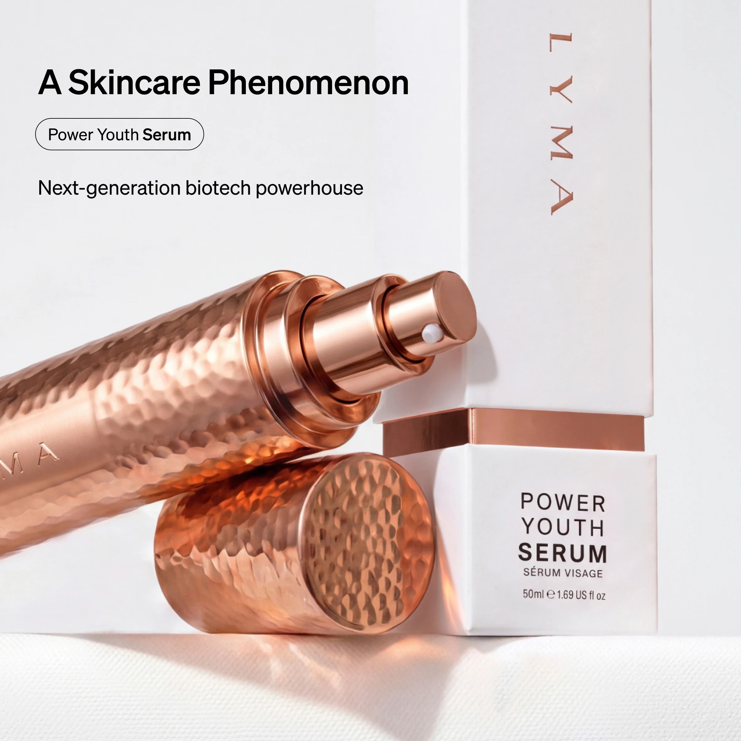 LYMA Power Youth Serum - High-performance biotech serum. Breakthrough hydration that works across the wider signs of aging for plumper, calmer, more even-looking skin in 28 days. 