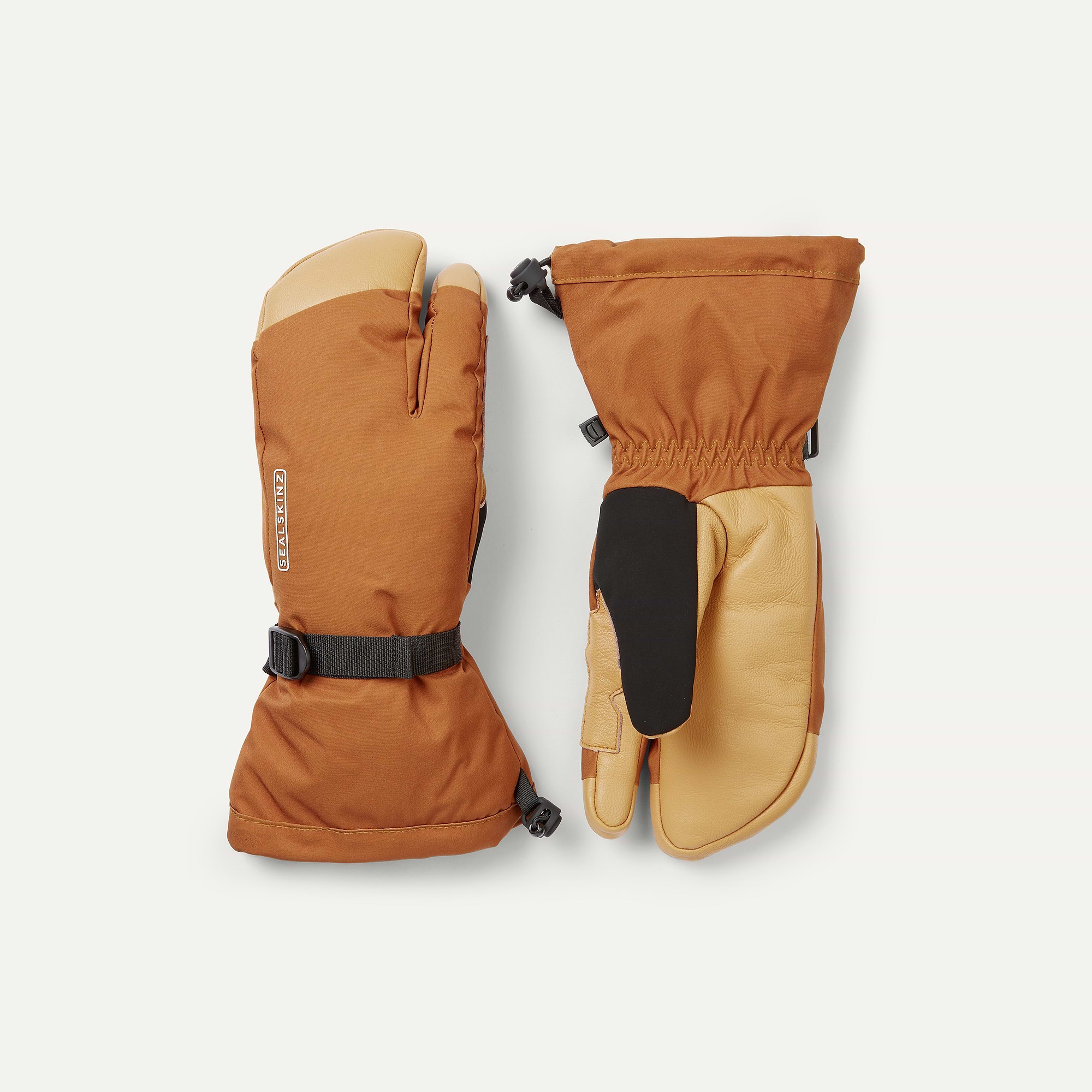 Sealskinz Congham Waterproof Thermal Ski Split Finger Mitten Orange / L