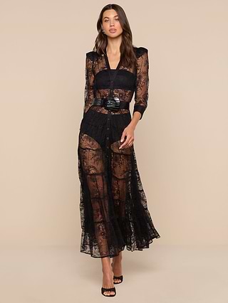 l'agence black lace dress L'Agence