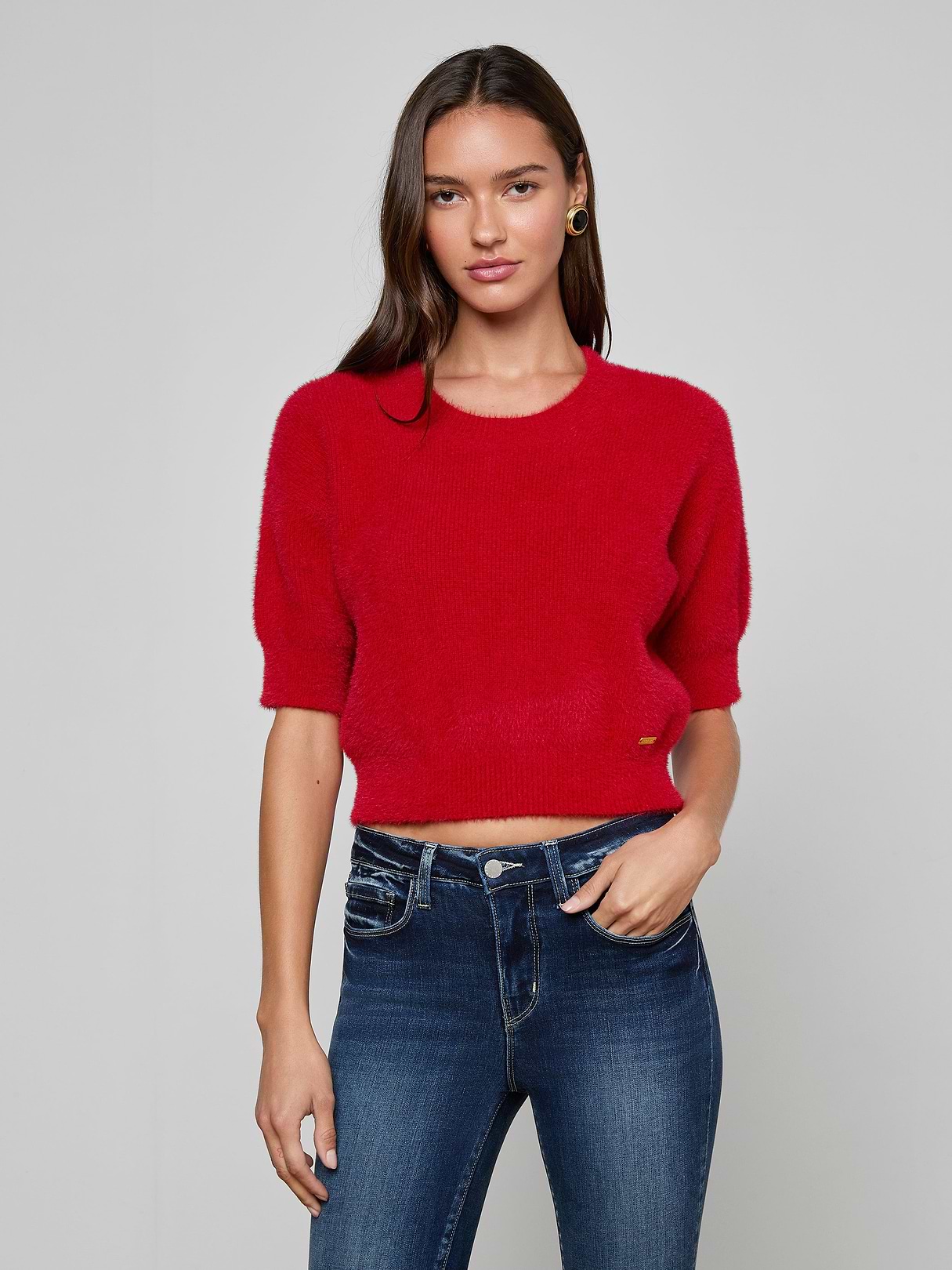 Mio Cabled Pullover in Soft Camel | L'AGENCE