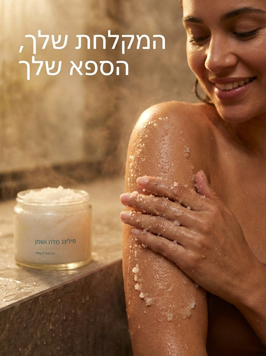 פילינג גוף מעושר בשמנים -רימונים