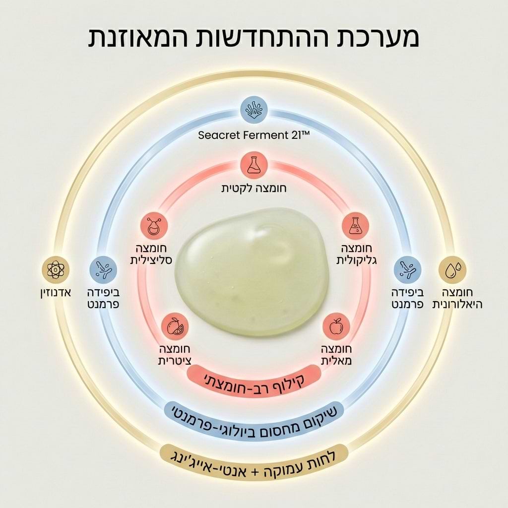 סרום לילה מחדש מועשר בחומצות