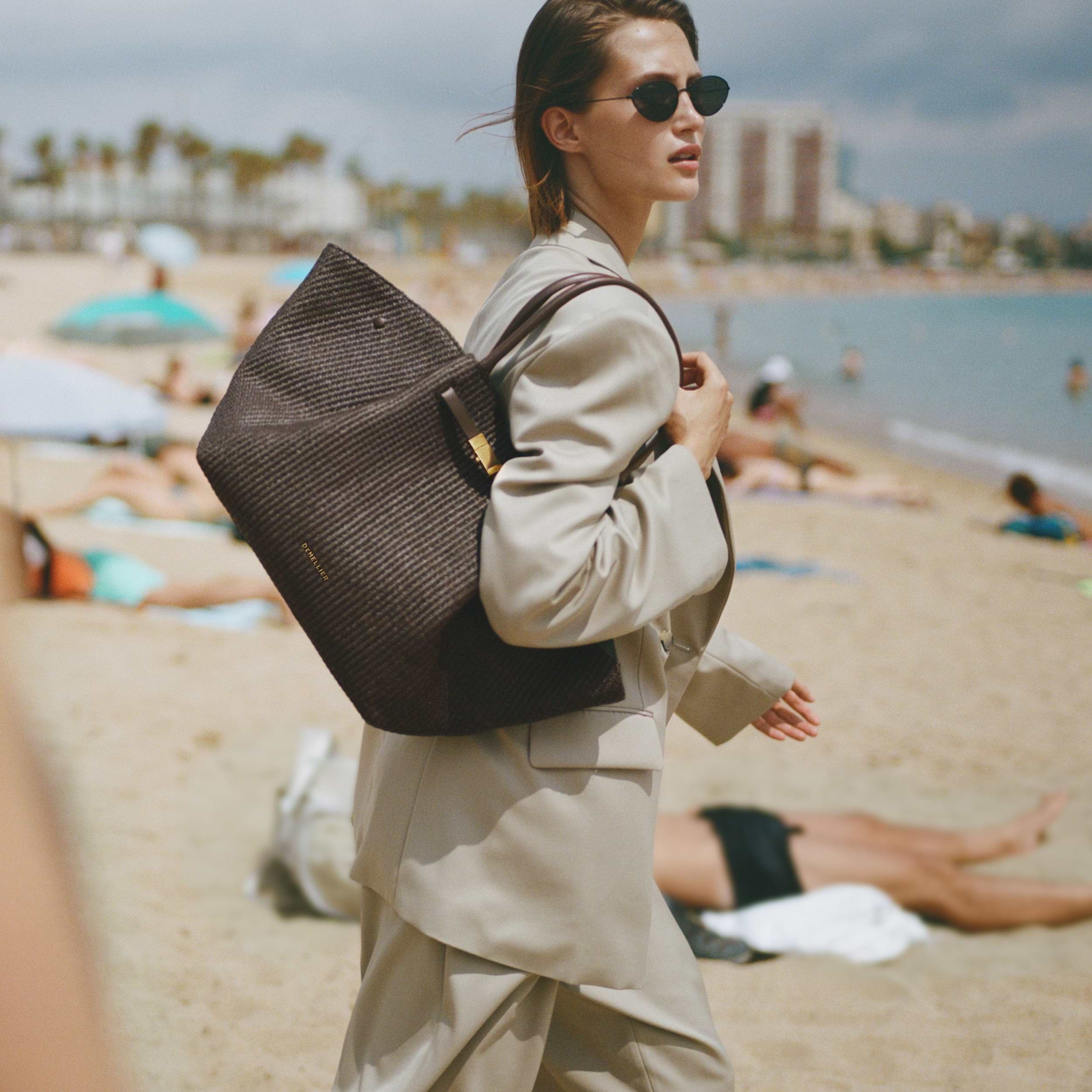 The New York | Espresso Raffia & Espresso Smooth | DeMellier