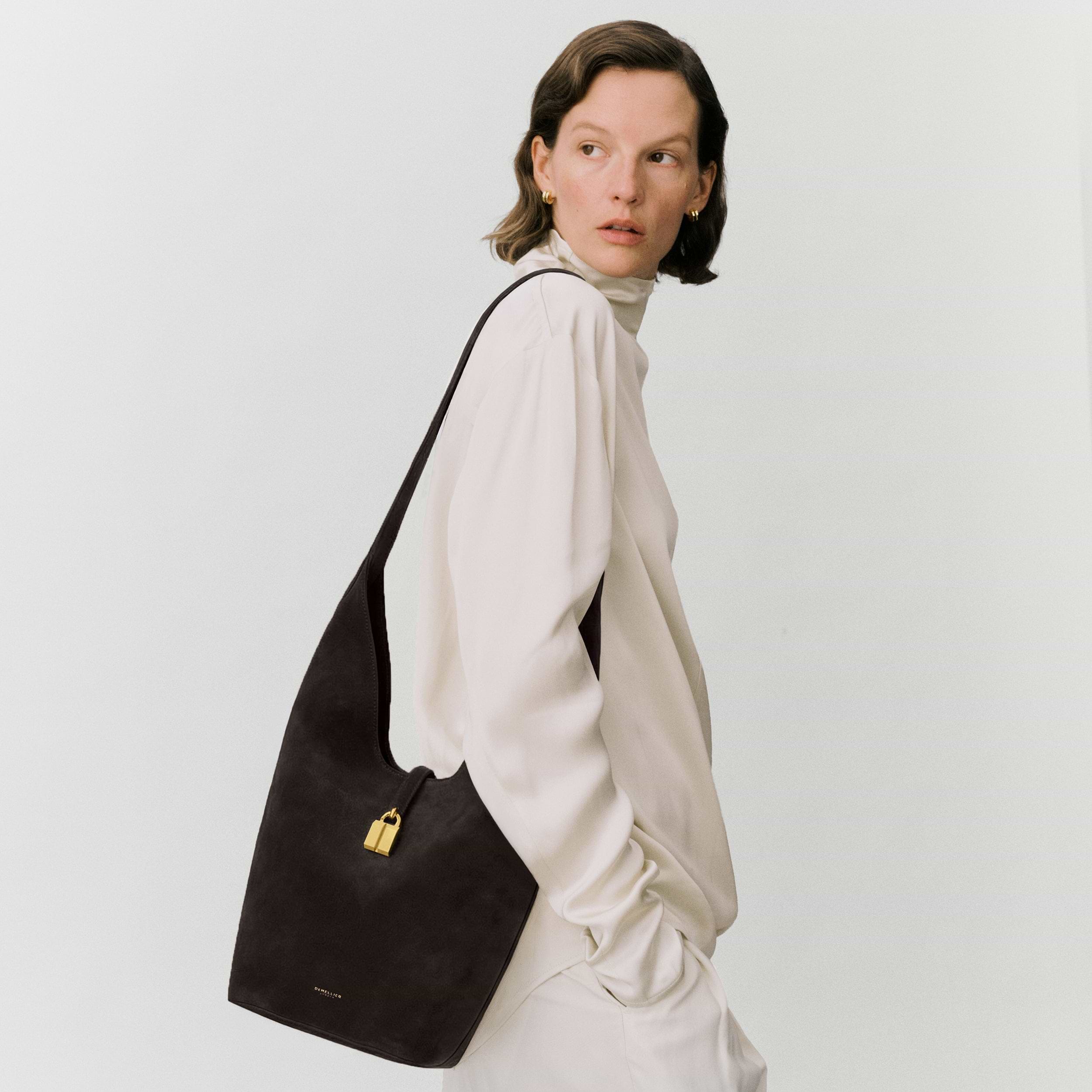 The Siena Crossbody | Dark Chocolate Suede | DeMellier