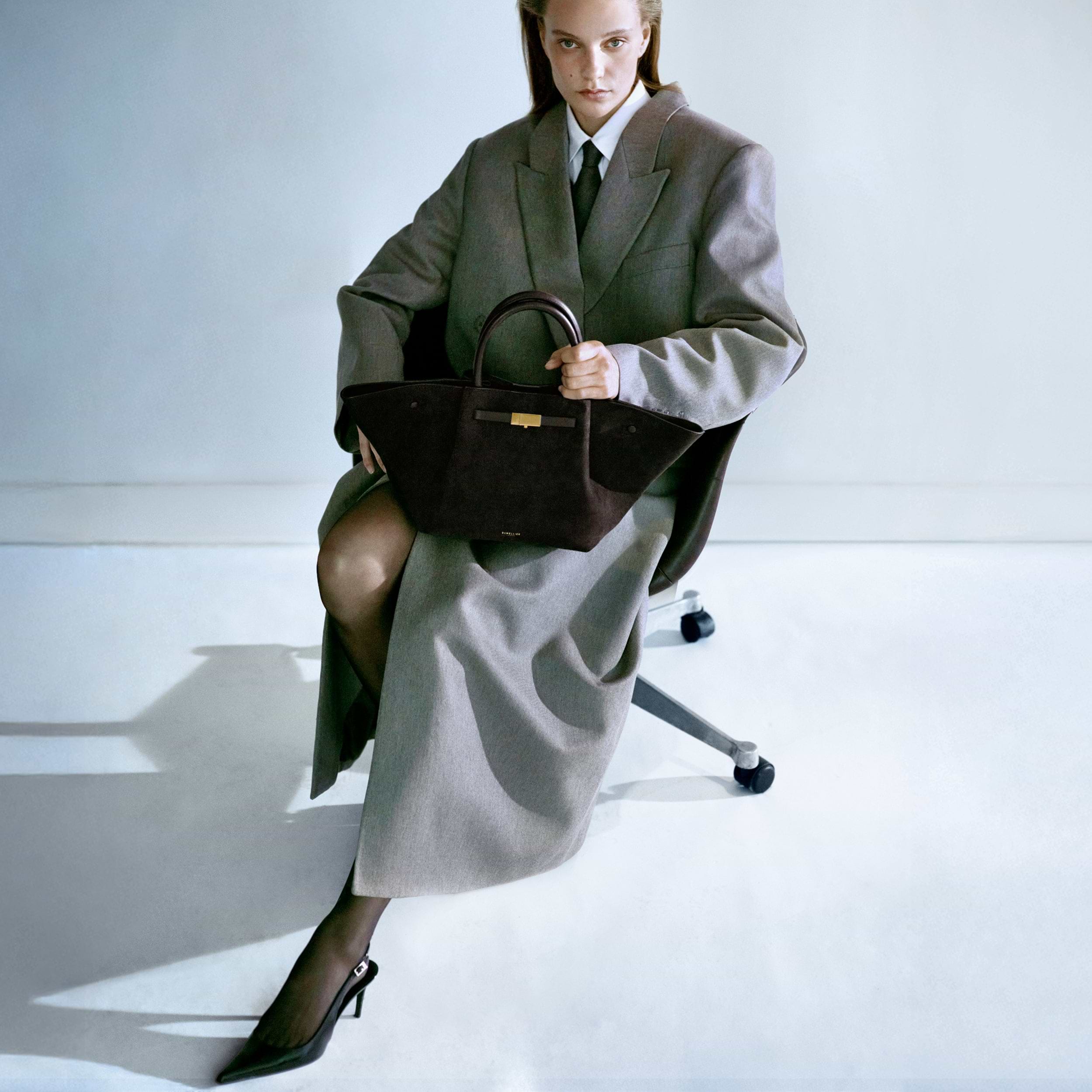 The Midi New York | Mocha Suede & Mocha Smooth | DeMellier