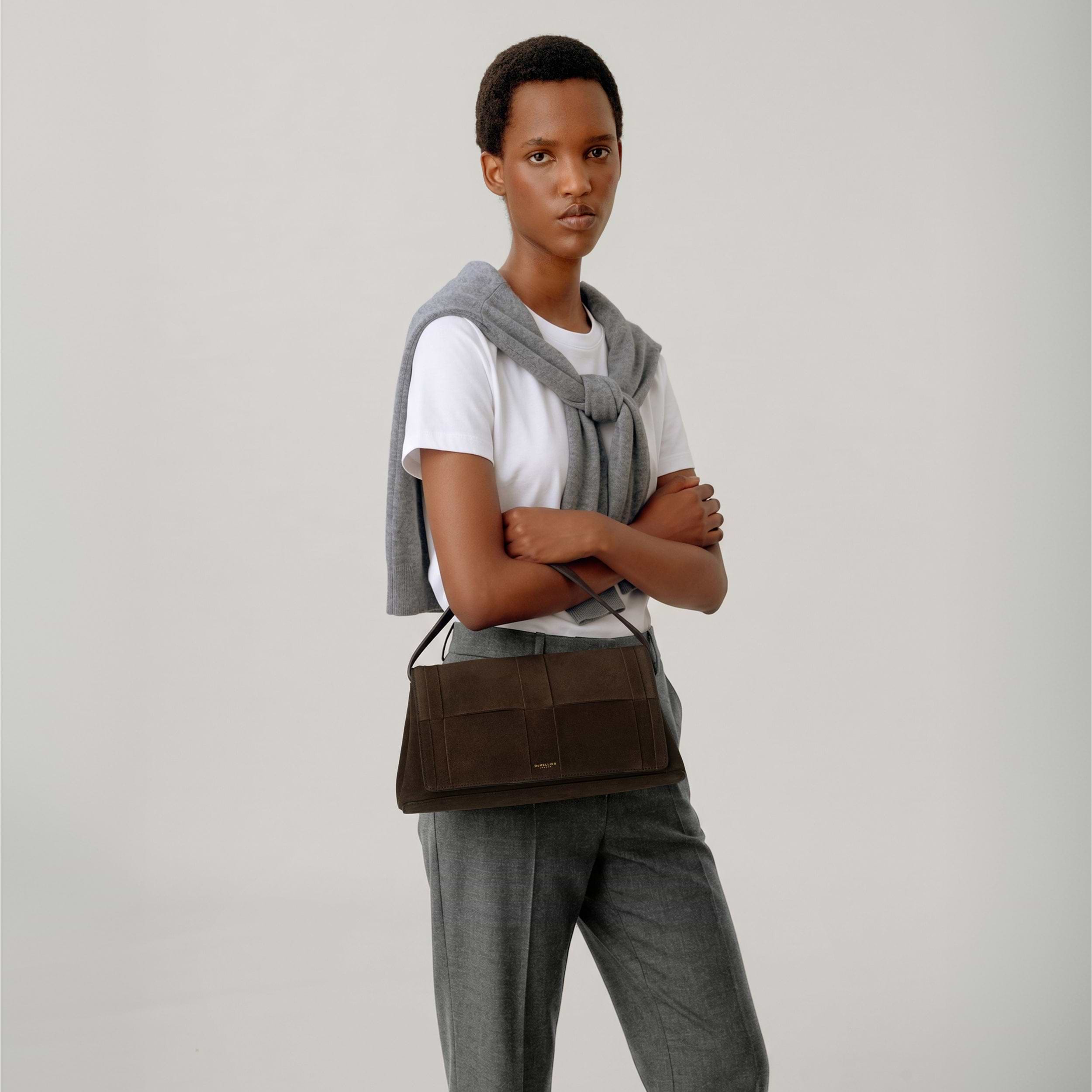 The Florence Crossbody | Mocha Suede | DeMellier The Florence Crossbody | Mocha Suede | DeMellier