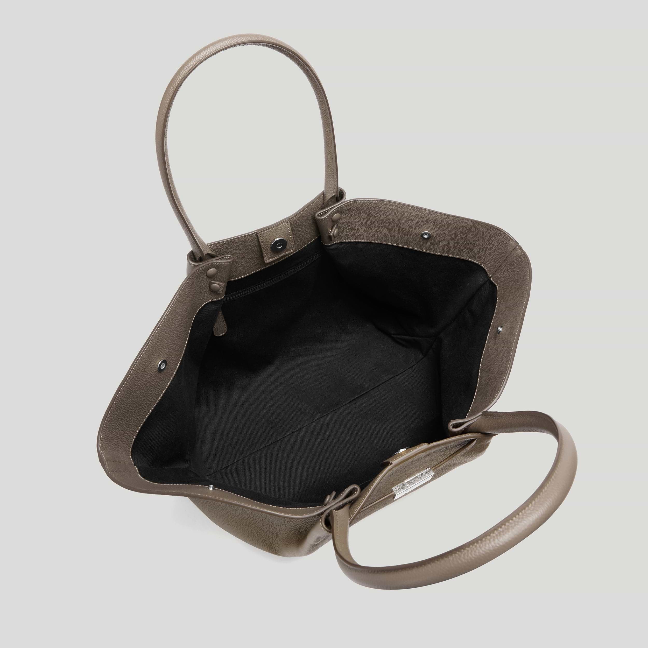 The New York | Dark Taupe Small Grain | DeMellier