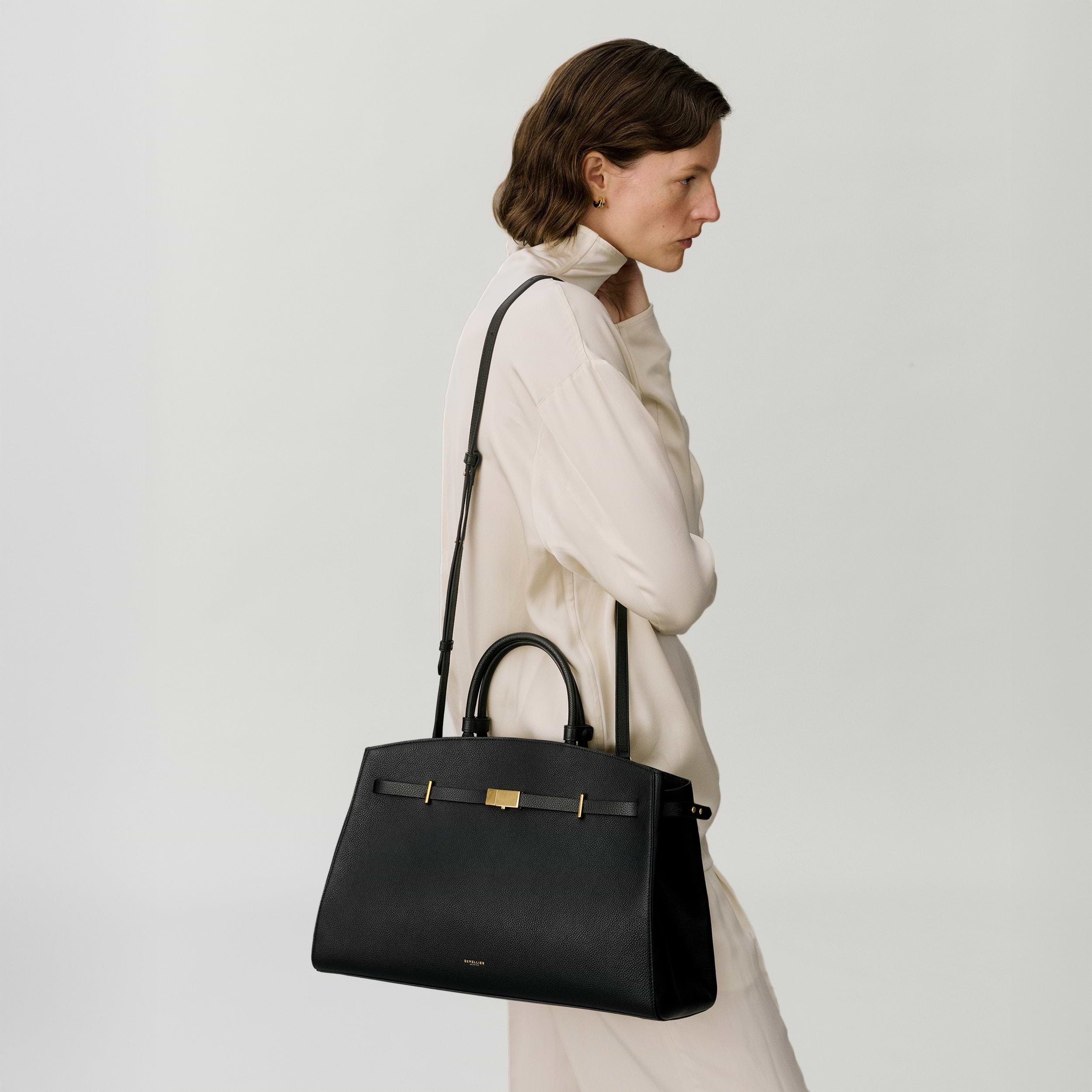 The Hudson | Black Small Grain | DeMellier