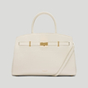 The Midi Hudson crossbody top handle bag chalk small grain 1