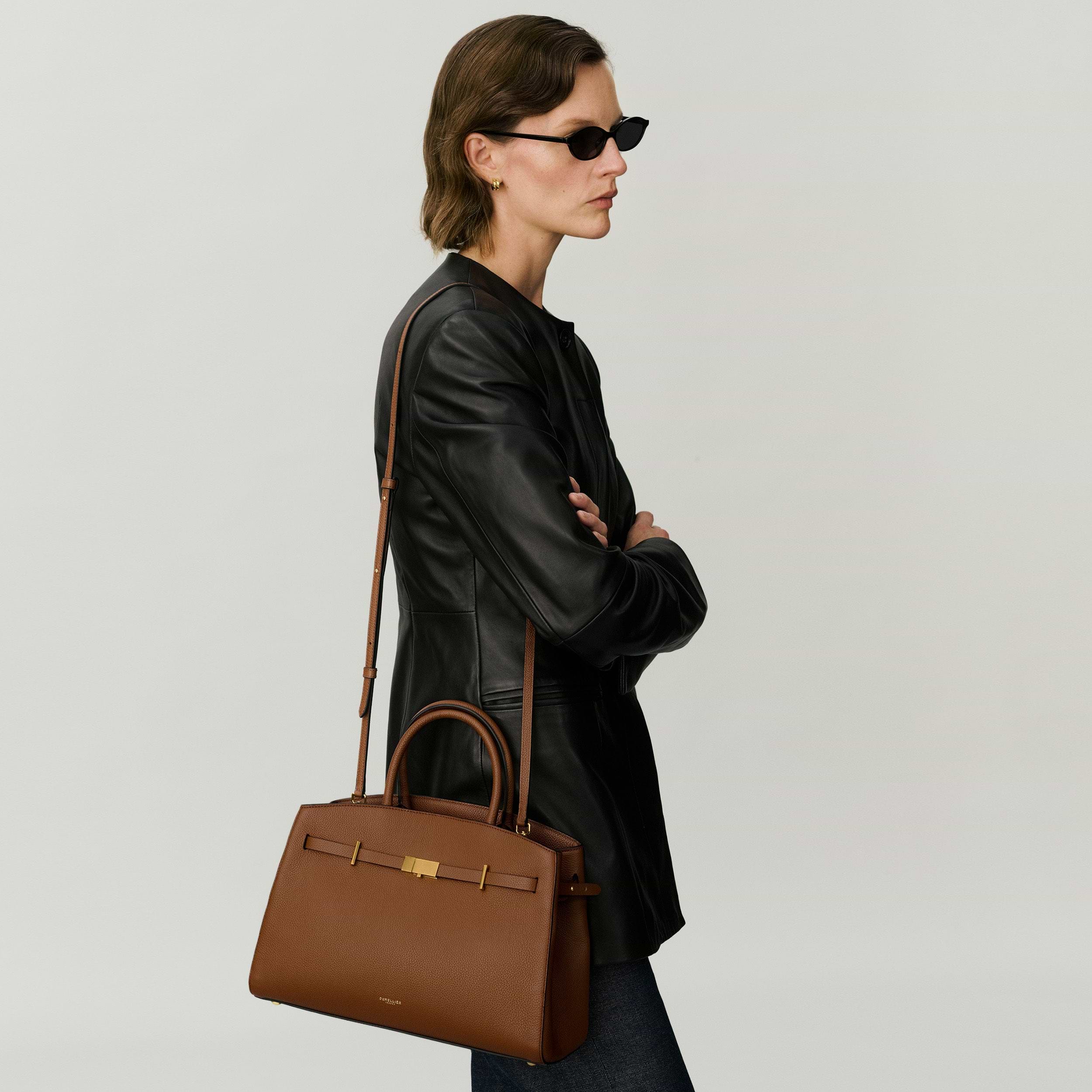 The Midi Hudson | Tan Small Grain | DeMellier