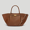 The Midi New York crossbody bag tan ecru stitch small grain 1