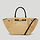 The Midi New York crossbody bag warm raffia black smooth 1