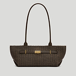 The New York Shoulder Espresso raffia 1