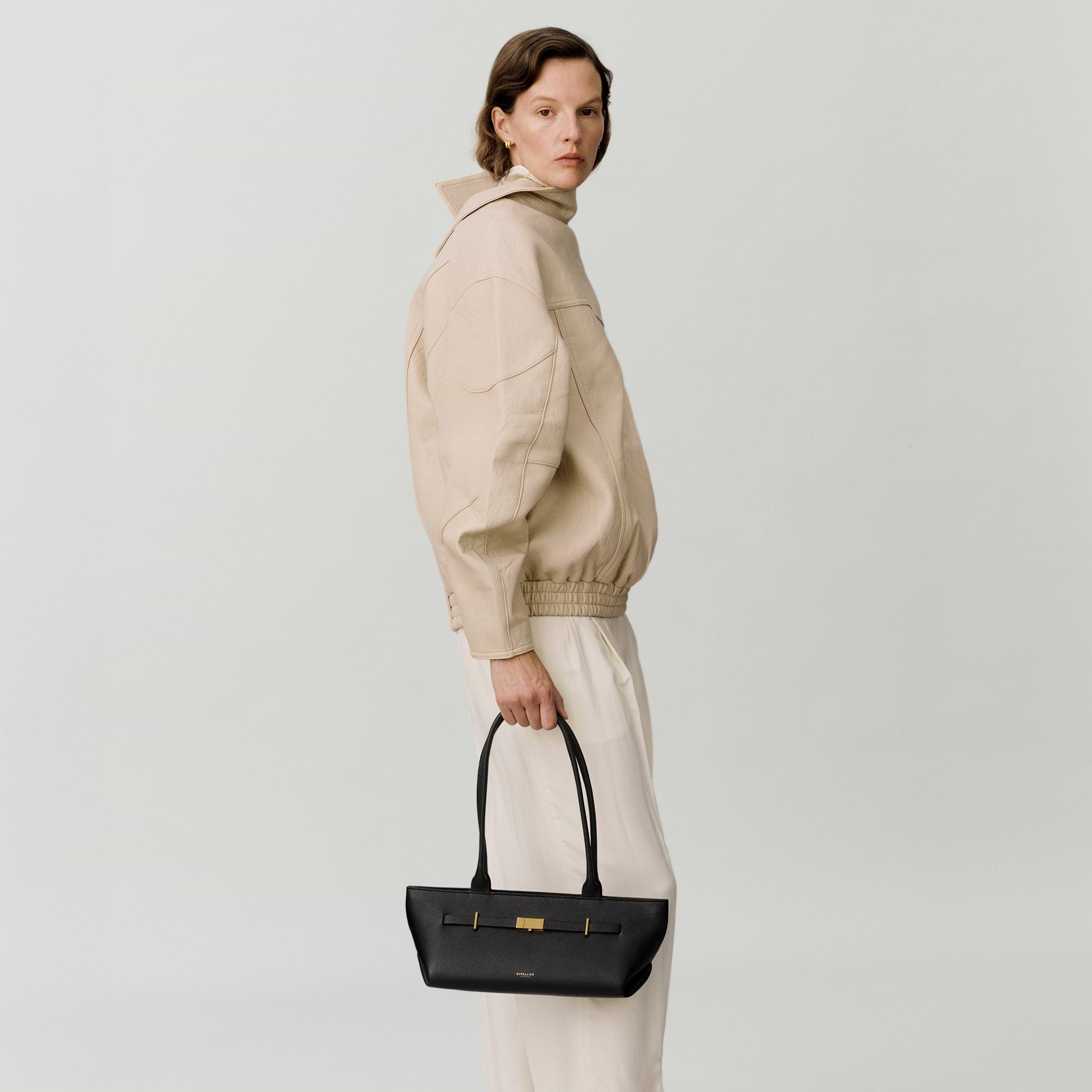 The New York Shoulder | Mocha Suede & Mocha Smooth | DeMellier