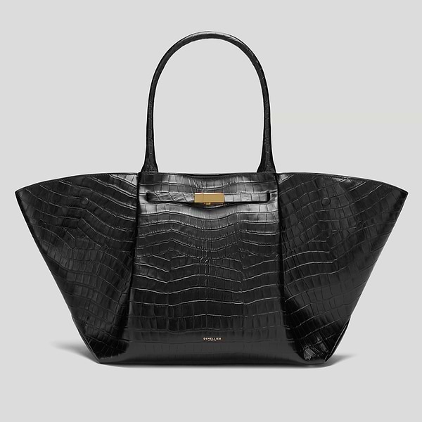 The New York work bag black croc 1