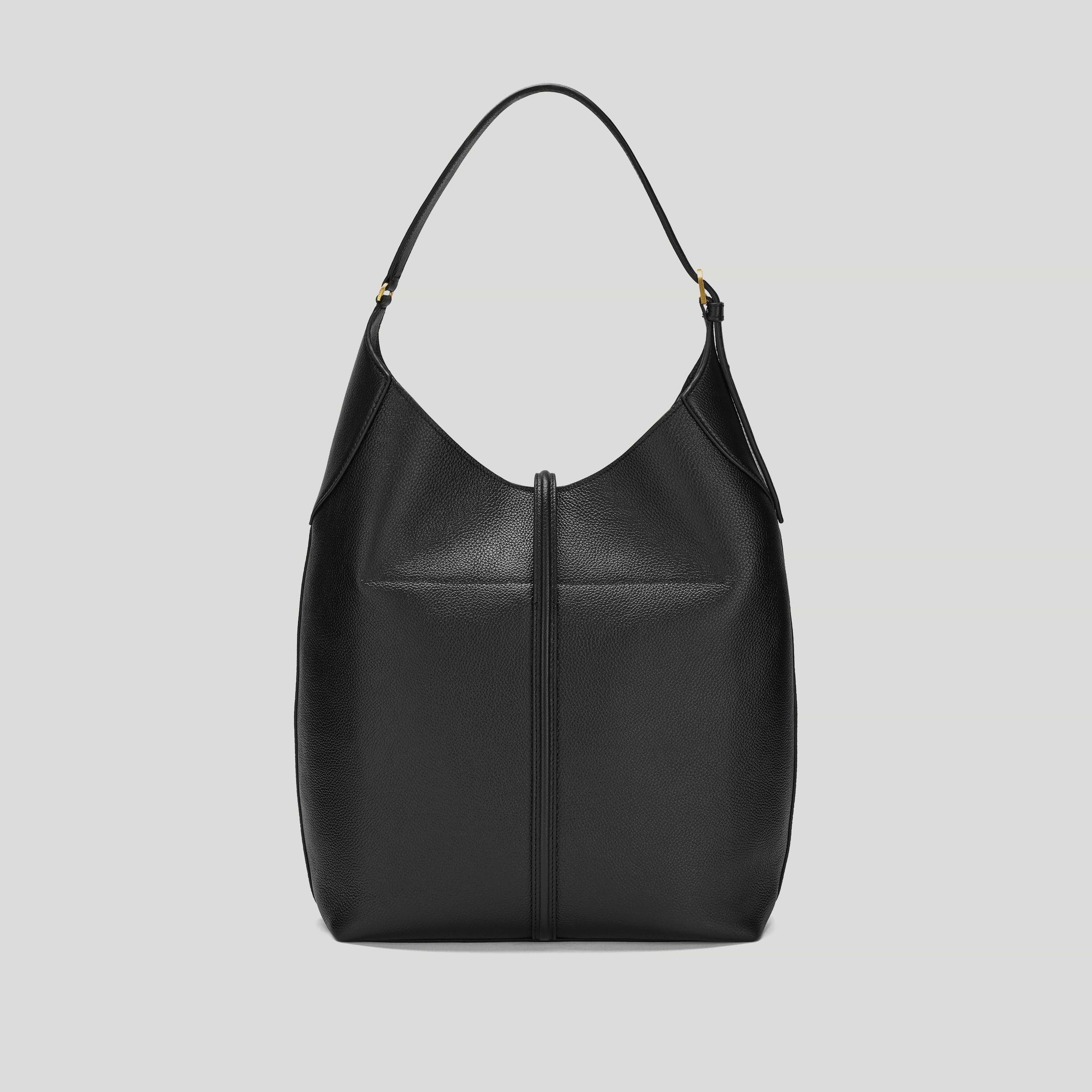 The Large Siena Bucket | Black Small Grain | DeMellier