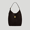 The Siena Bucket Large Dark Chocolate Suede 1