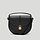 The Siena saddle crossbody bag black small grain 1