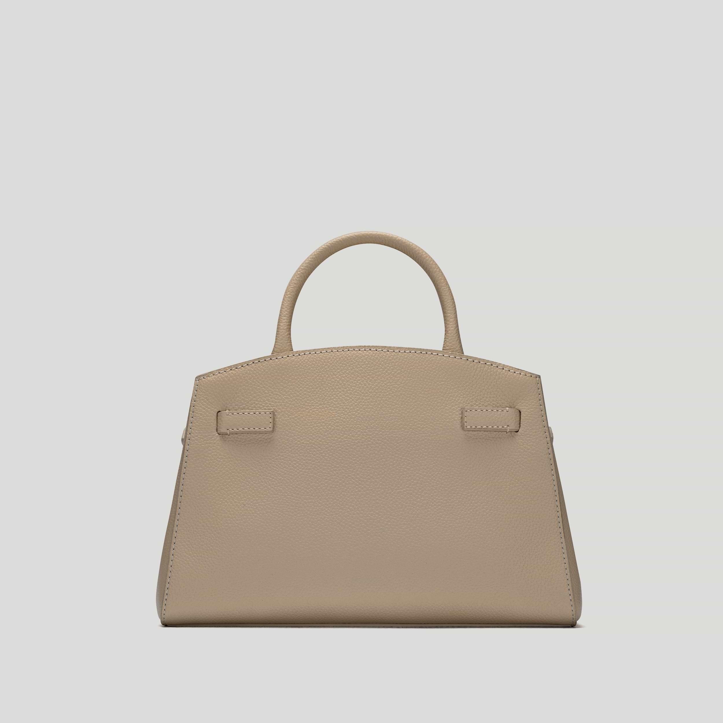 The Small Hudson | Light Taupe Small Grain | DeMellier