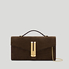 The Vancouver clutch mocha suede 1
