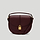 The siena saddle crossbody bag burgundy small grain 1
