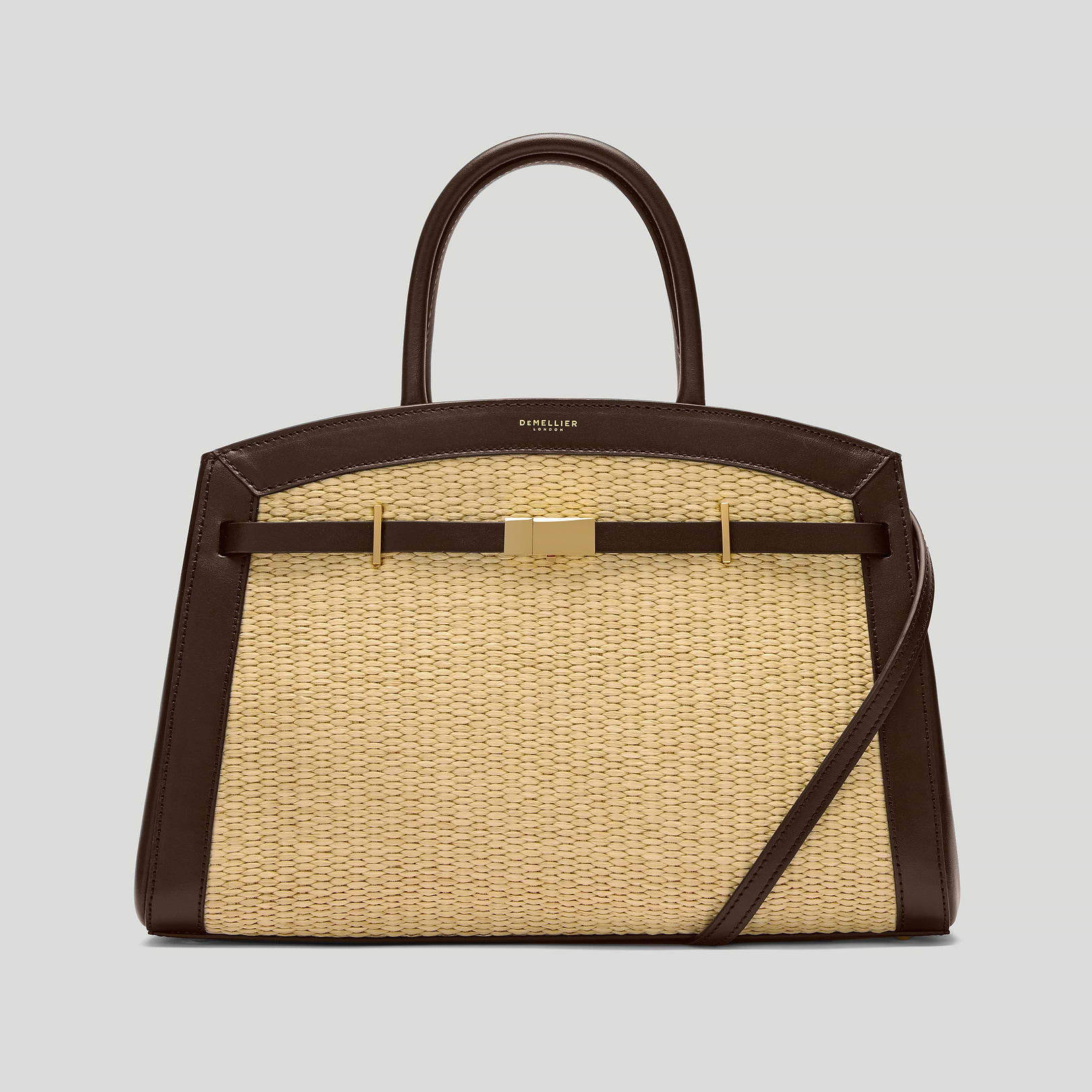 The Midi Hudson - Warm raffia & mocha smooth