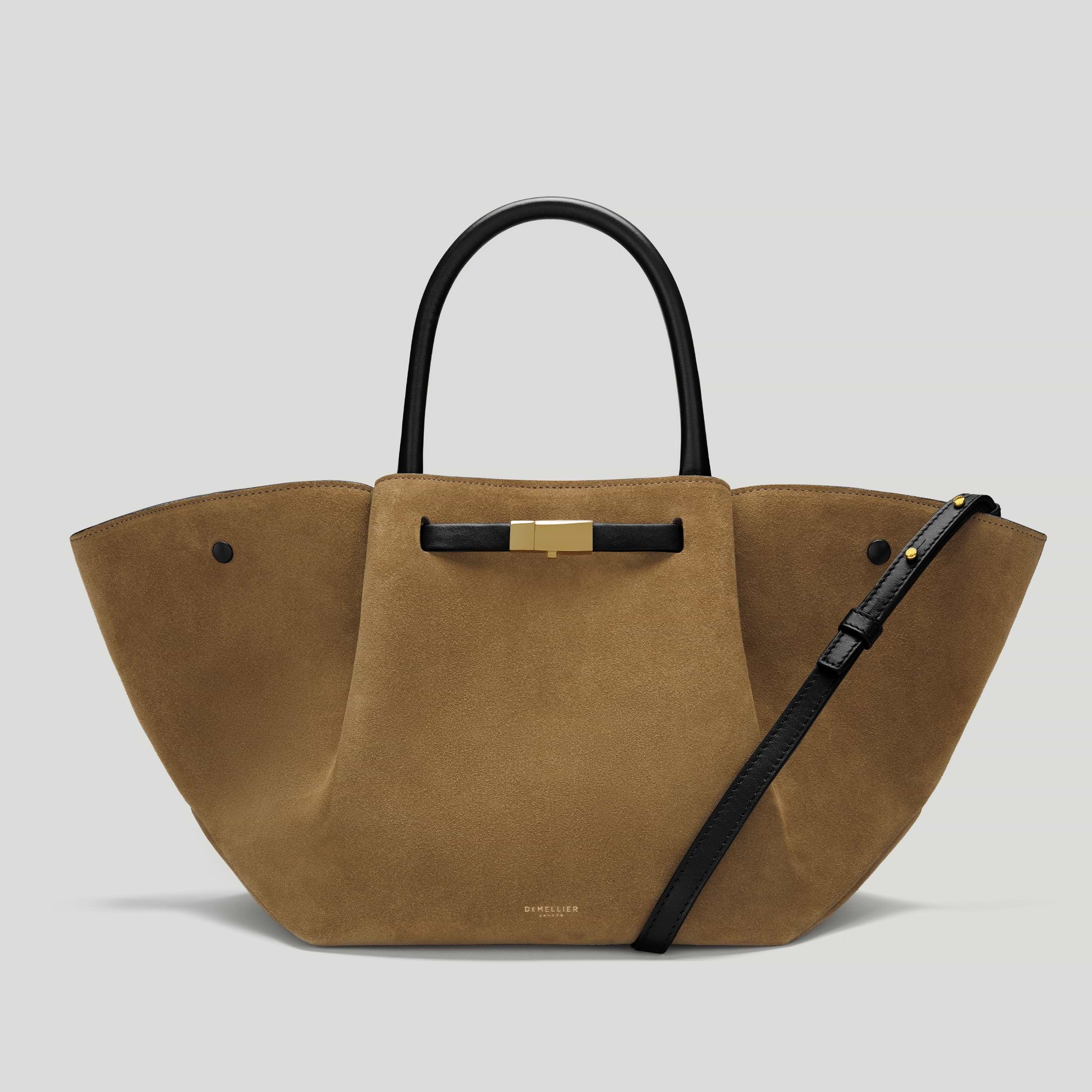 The Midi New York | Tobacco Suede & Black Smooth | DeMellier