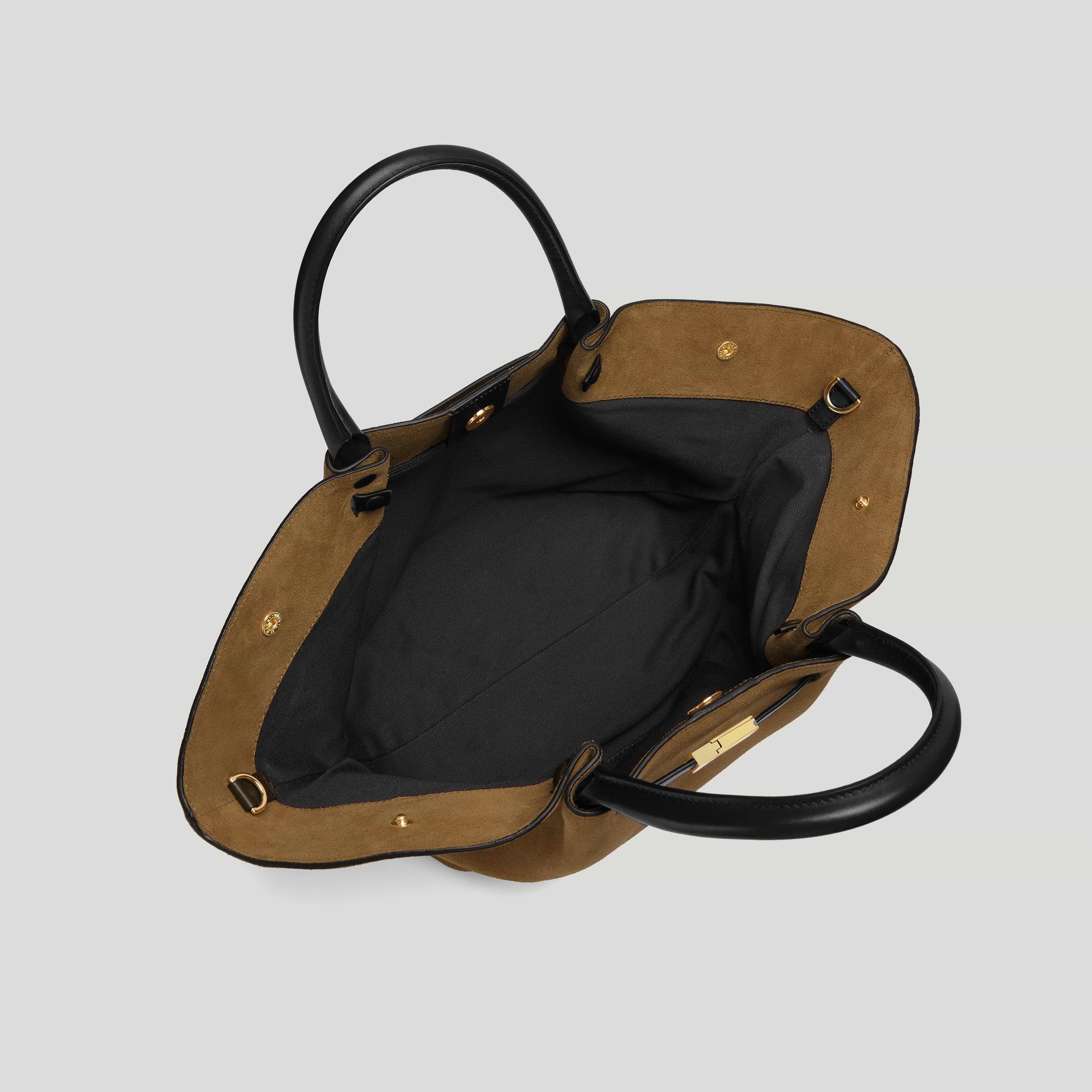 The Midi New York | Tobacco Suede & Black Smooth | DeMellier