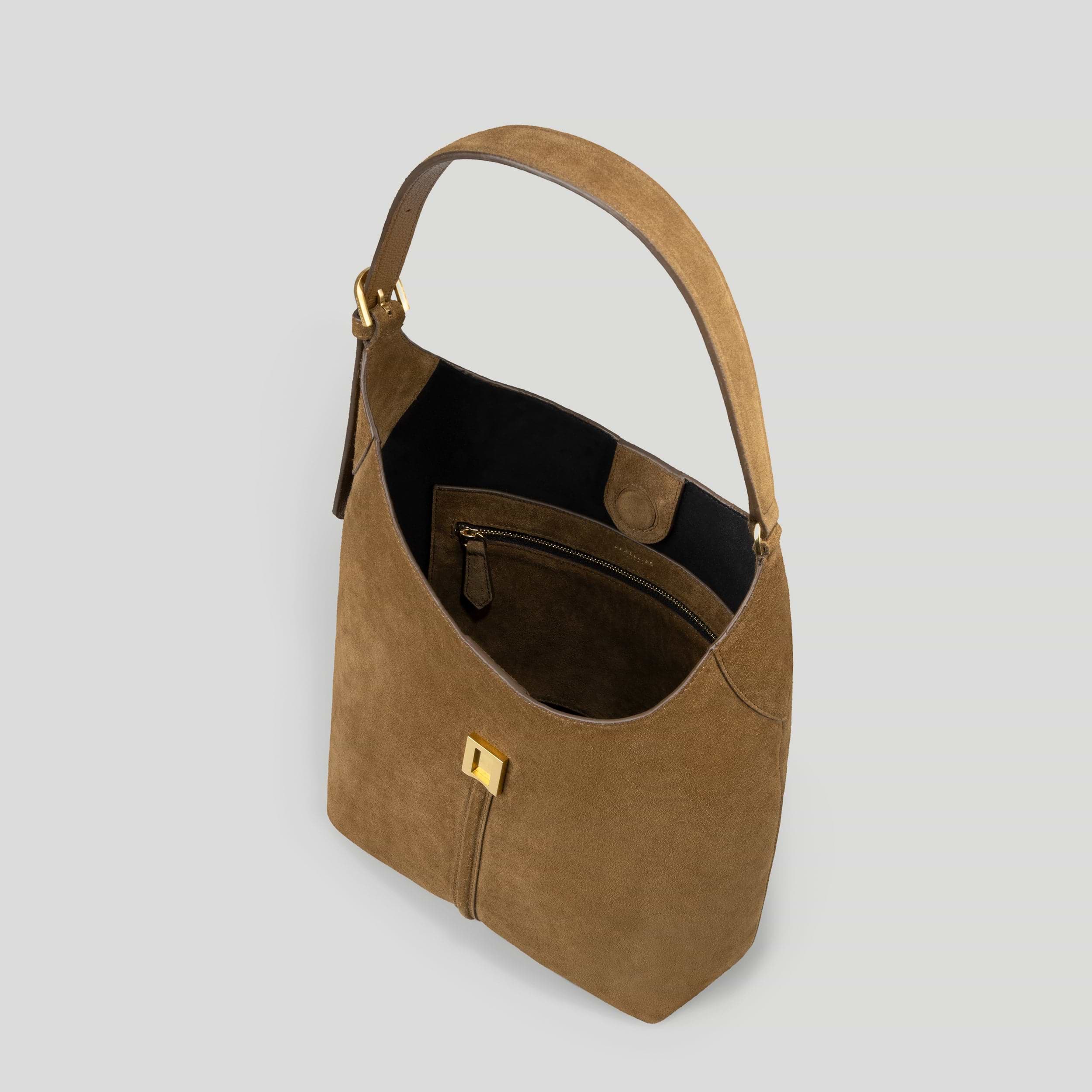 The Siena Bucket | Tobacco Suede | DeMellier