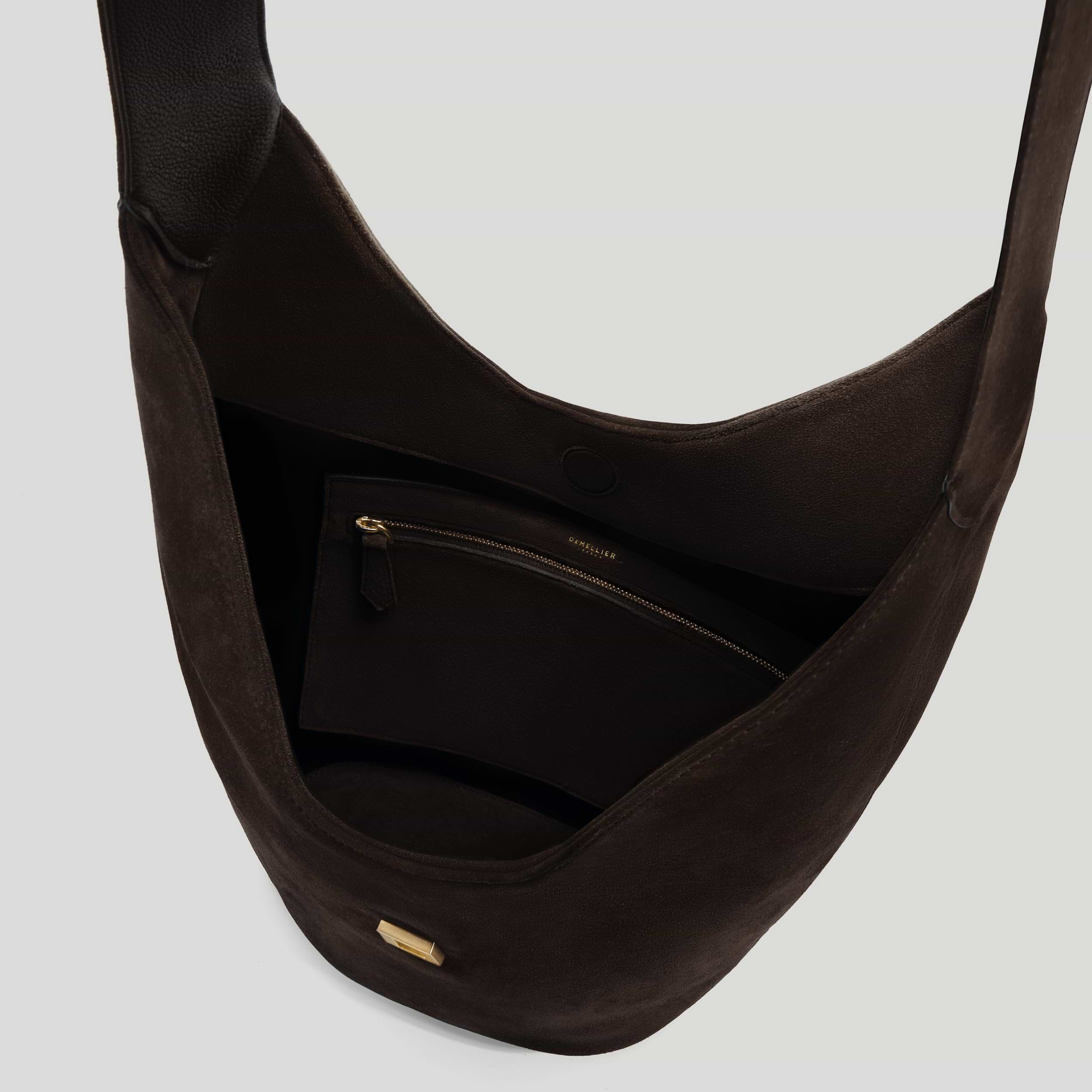 The Siena Crossbody | Dark Chocolate Suede | DeMellier
