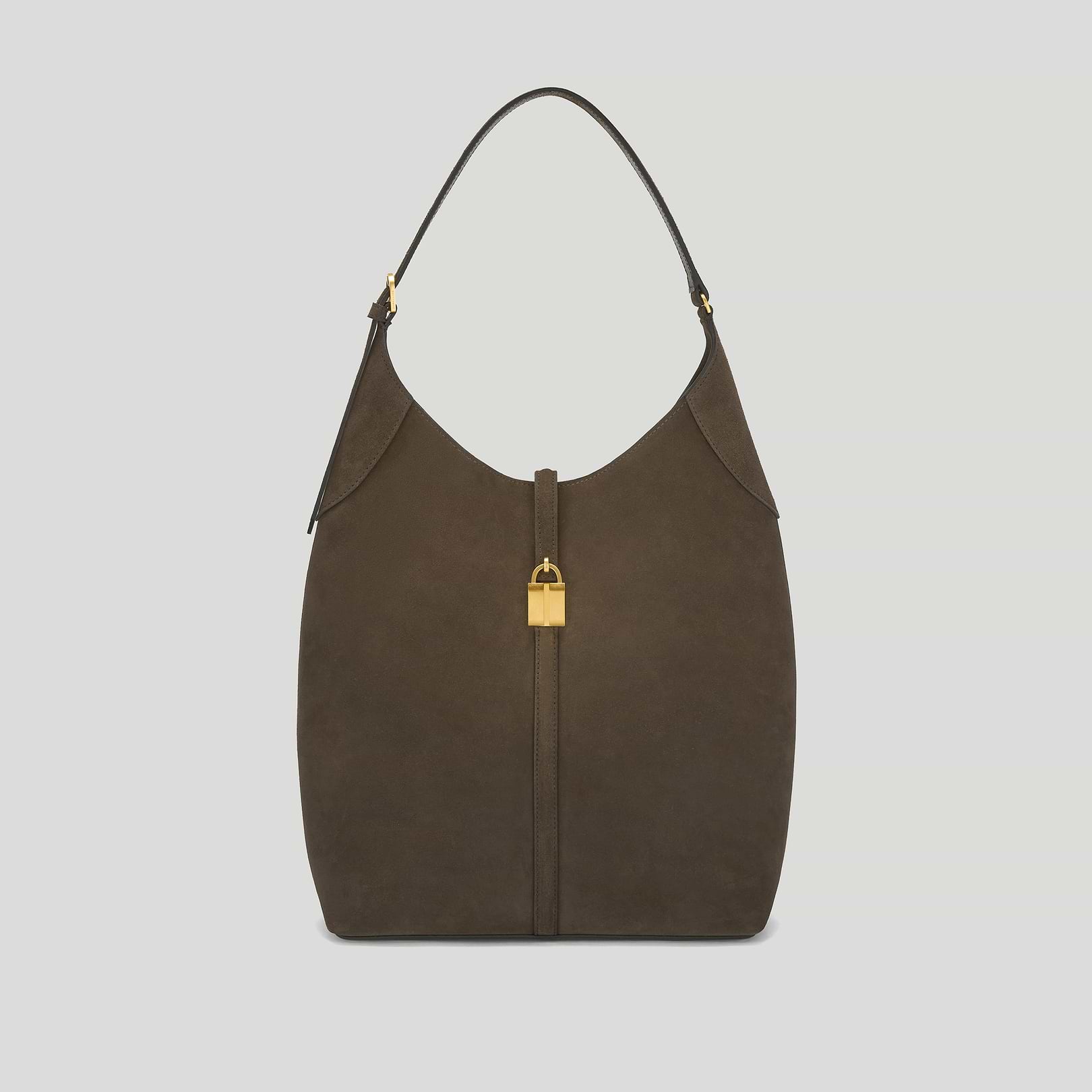 The Large Siena Bucket - Hazel suede