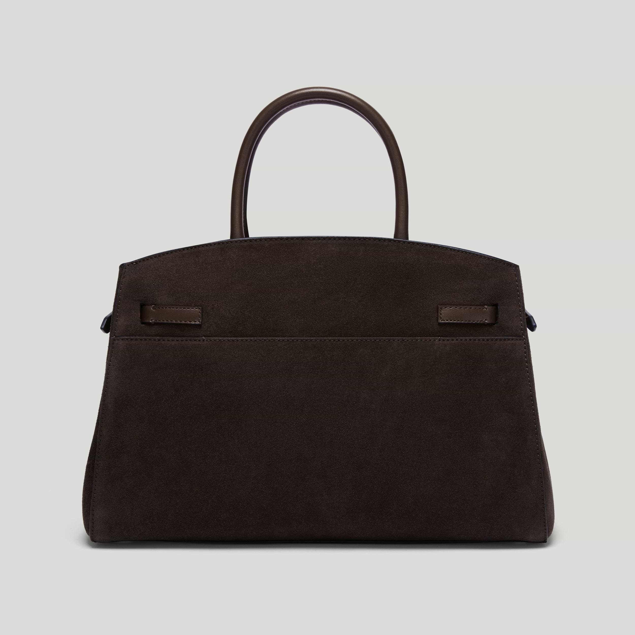 The Midi Hudson | Dark Chocolate Suede | DeMellier