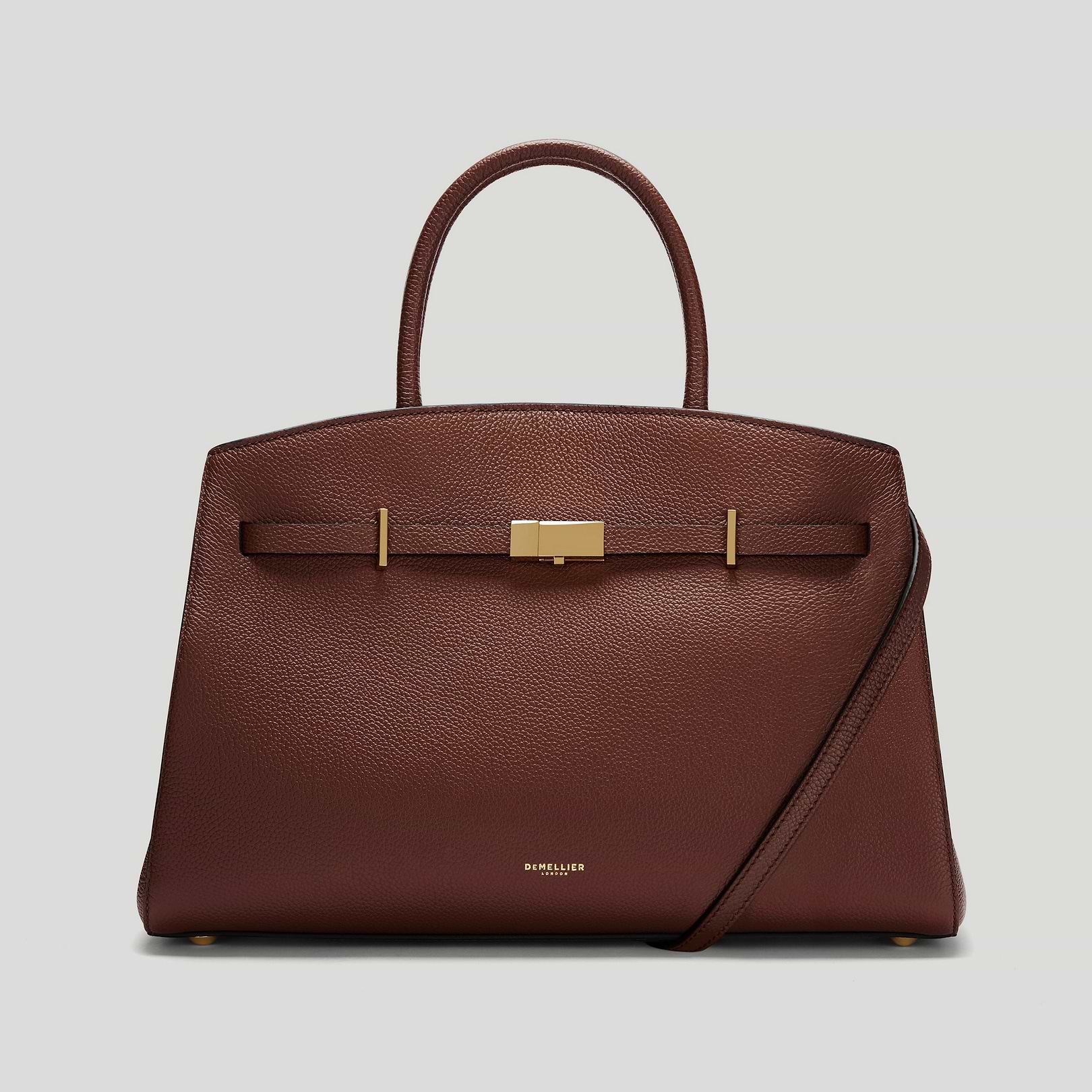 The Midi Hudson - Warm brown small grain