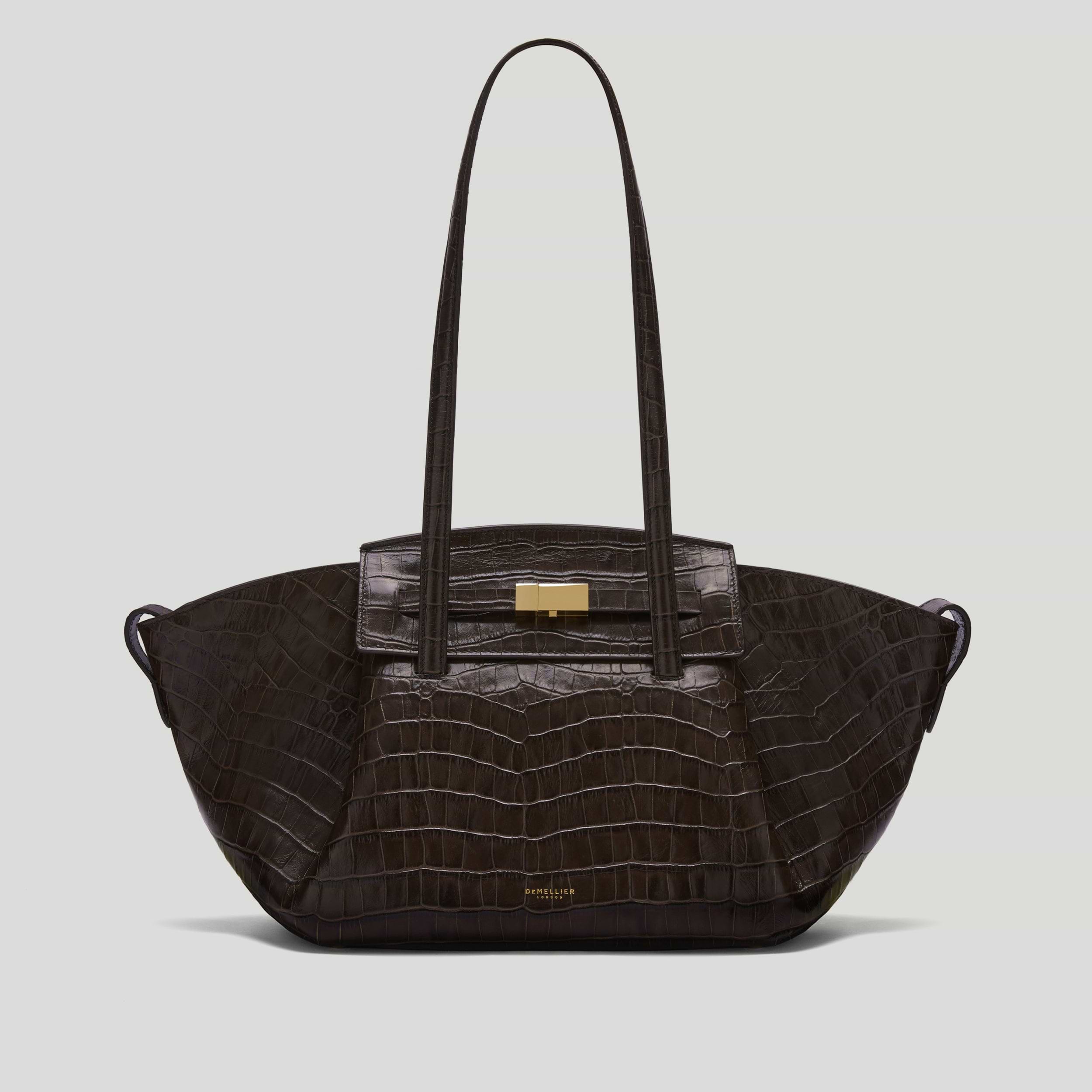 The Midi Brooklyn - Dark chocolate croc-effect
