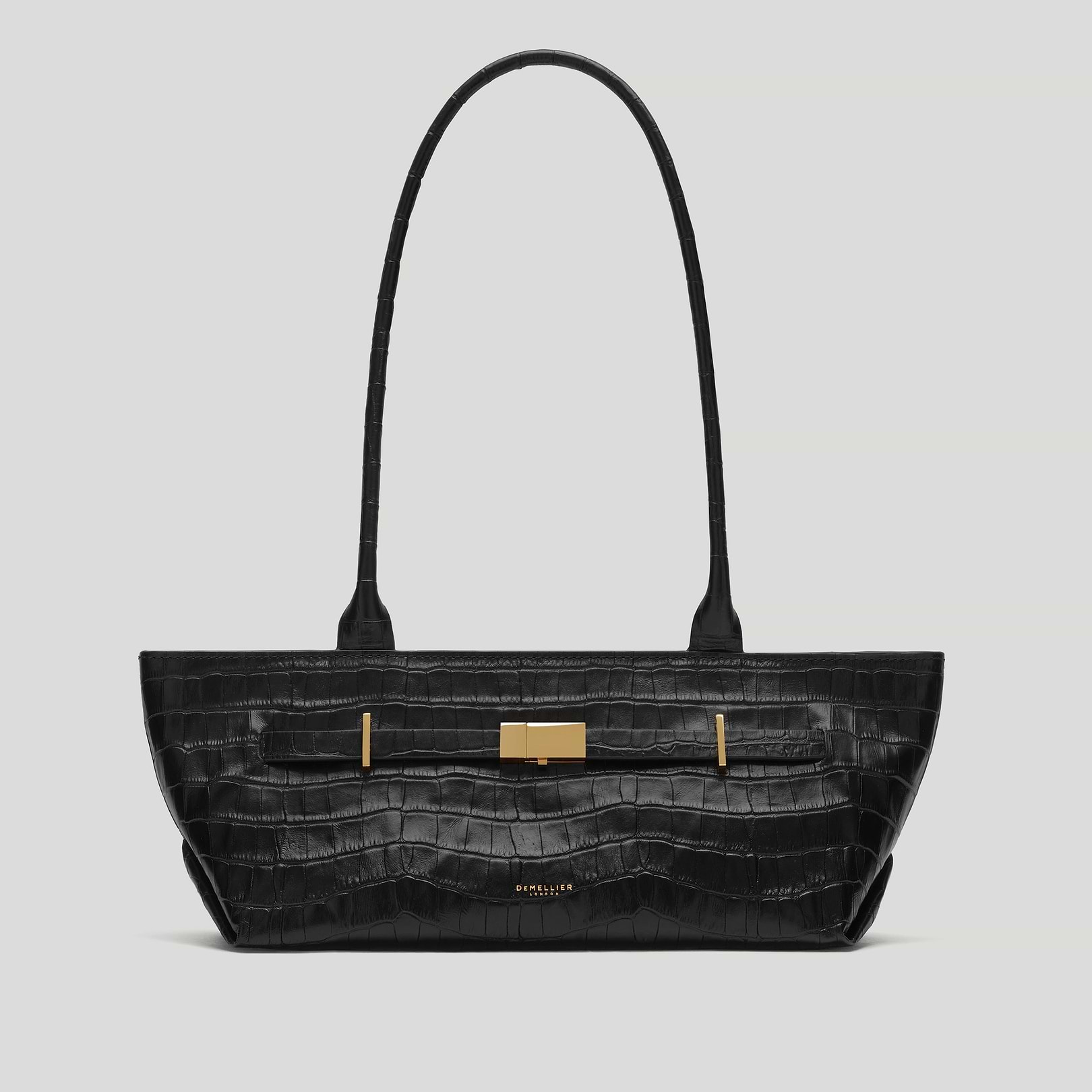 DEMELLIER LONDON ショルダーバッグ ブラック The New York Shoulder | Black Croc-Effect | DeMellier