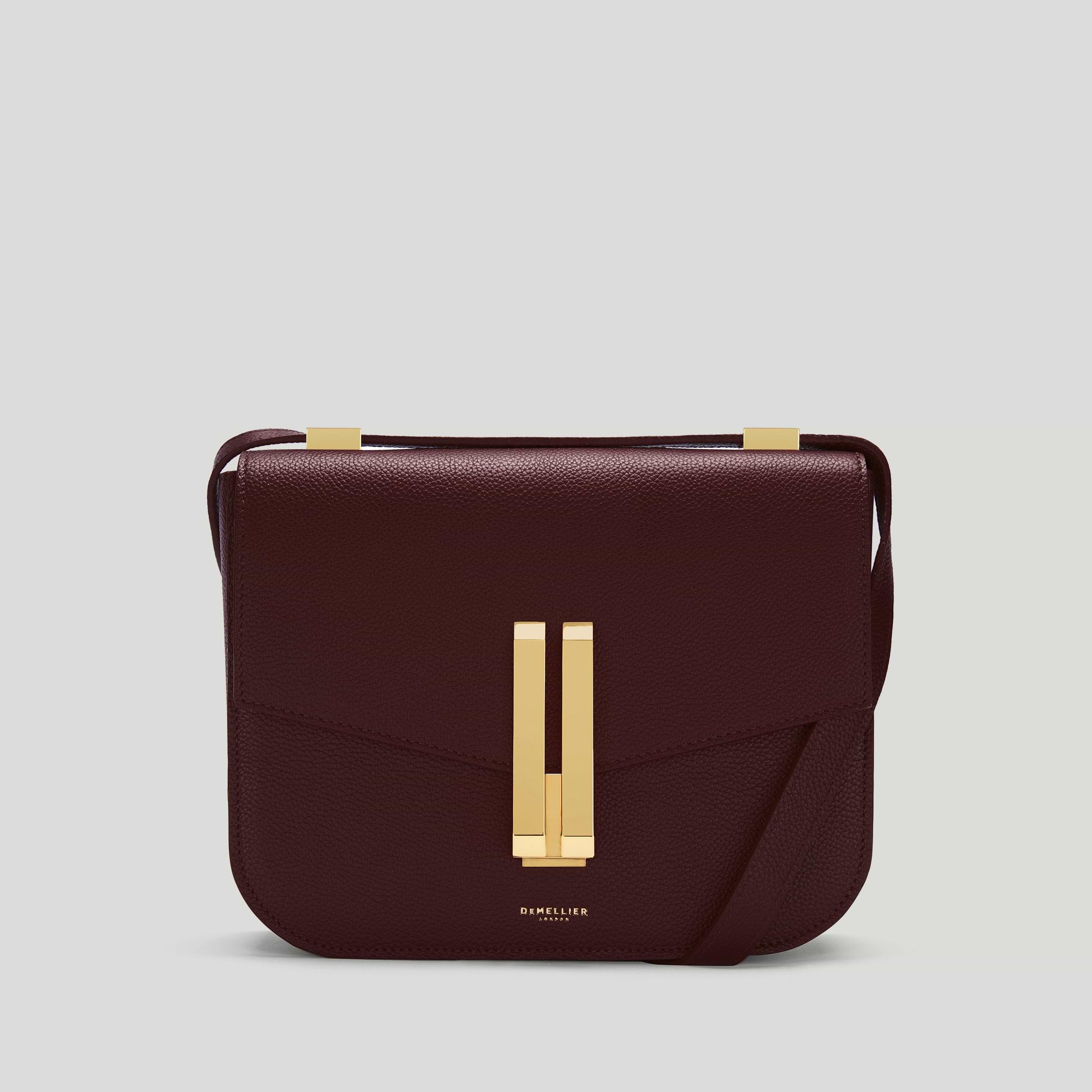 DEMELLIER SMALL VANCOUVER ショルダーバッグ The Vancouver | Burgundy Small Grain | DeMellier