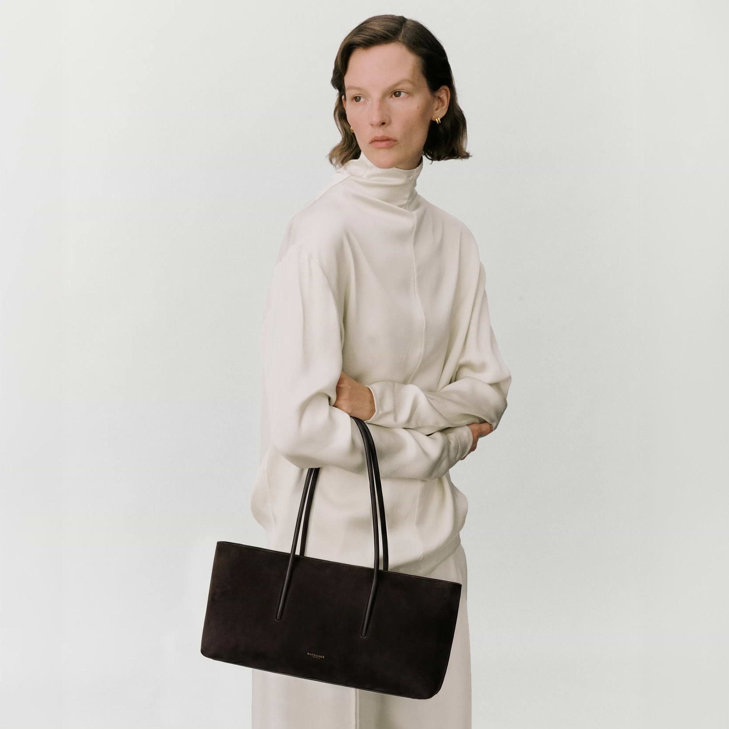 DEMELLIER LONDON ショルダーバッグ ブラック The Stockholm Shoulder | Black Fine Grain | DeMellier
