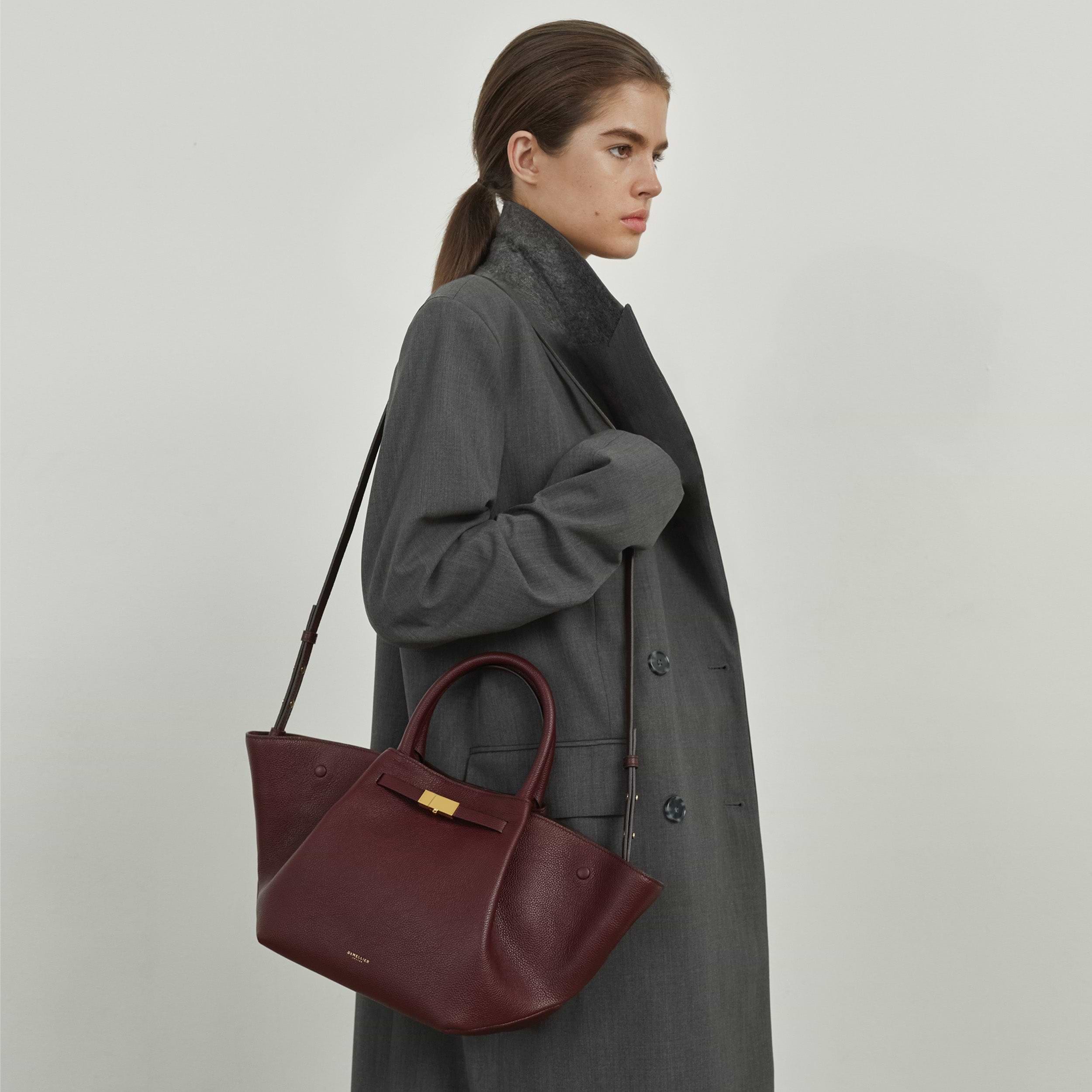 The Midi New York | Burgundy Small Grain | DeMellier