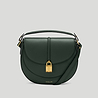 the siena saddle crossbody bag dark green 1