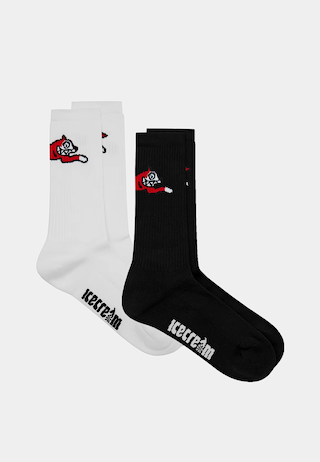 Billionaire Boys Club 6 Pack Running Dog Socks Black And White