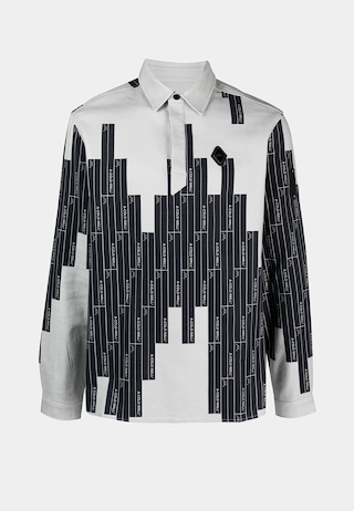 A Cold Wall Vector Monogram Ls Polo Mid Grey