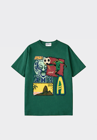 Ashluxe Ngn X Bra Collage T-Shirt Green