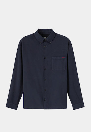 A.P.C Chemise Mateo Logo Navy