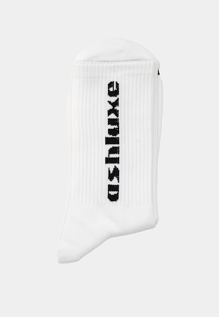 Ash Logo Socks White Black