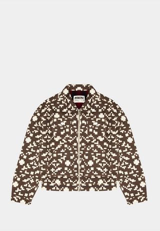 Ashluxe Pixel Denim Jacket Brown