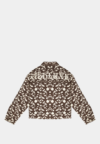Ashluxe Pixel Denim Jacket Brown