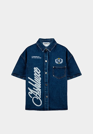 Ashluxe Crest Logo Shirt Blue