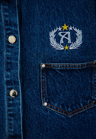 Ashluxe Crest Logo Shirt Blue