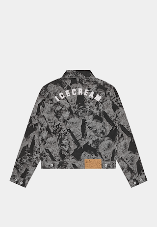 Bbc Cone Stamp Denim Trucker Jacket Grey