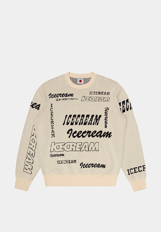 Bbc Multi Logo Knitted Crewneck Off White